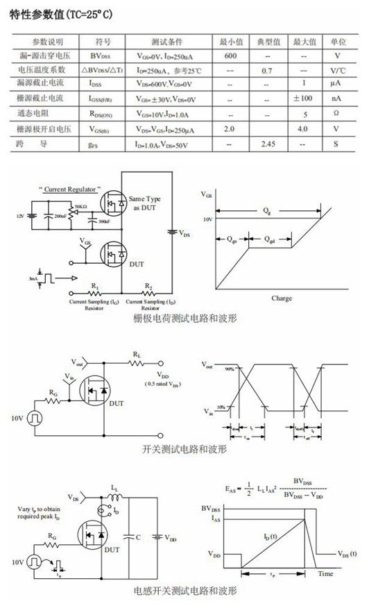 2N60MOS型號