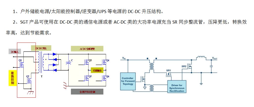 DC-AC逆變器電路用mos管